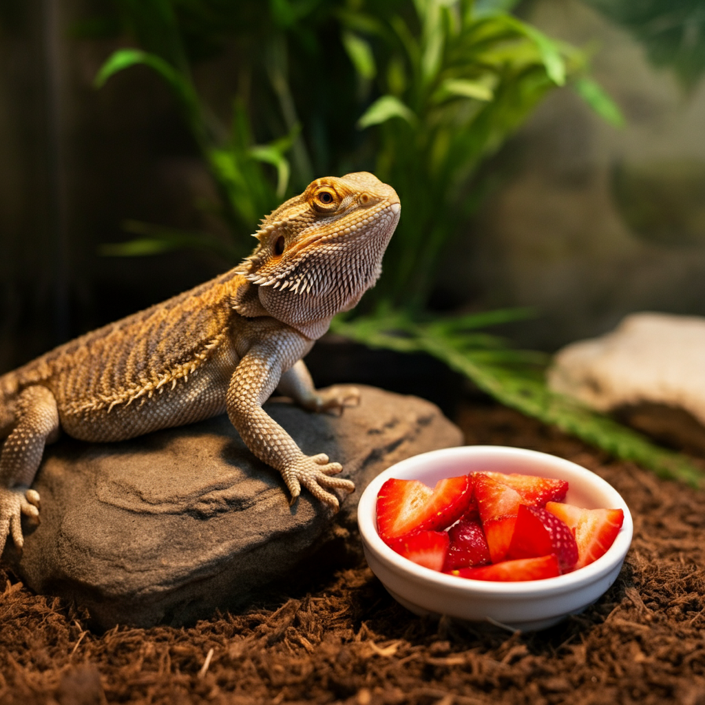 Bearded Dragons Have Strawberries